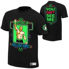 WWE футболка Джона Сина, John Cena, "Neon", Черная, Джон Сина